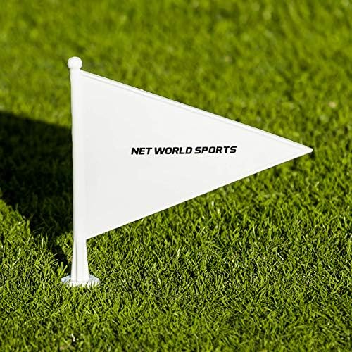FORRESTE CRICKET BLANHA DE RECURSO DE LIMPARES [10 PACK] - Bandeira de marcação de pitch de plástico branco