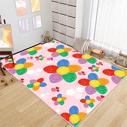Tapete de flor das garotas tapetes tapetes para crianças quarto carpete rosa para garotas quarto garotas tapete de tapete para