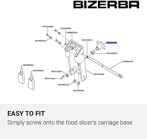 Bizerba Star Hand Knob para GSP e Série VS Bizerba Carne Slicer - Substituição genuína Bizerba Parts 60800204601