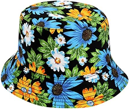 Escalada de coco sunhat fisherman tampa árvore compacável chapé de sol flores tampa estampada via viagem dupla face chapéu chapéu reversível