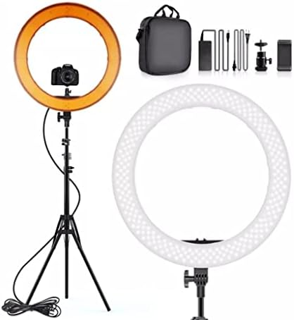 RBHGG de 18 polegadas Ring LED Câmera fotográfica fotográfica de vídeo de vídeo com maquiagem de maquiagem iluminação fotográfica portátil