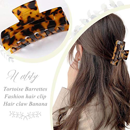 Clipes de banana de garra de cabelos haloty barrettes celulóides design francês impressão de leopardo grande acessórios de cabelo