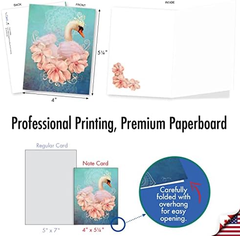 A melhor empresa de cartões 20 variada em branco em caixa conjunto 4 x 5,12 polegadas com envelopes Floral Wildlife