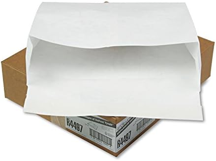Survivor R4497 Tyvek envelope de lado aberto, liso, 12 polegadas x16 polegadas x4 polegadas, 50/ct, branco