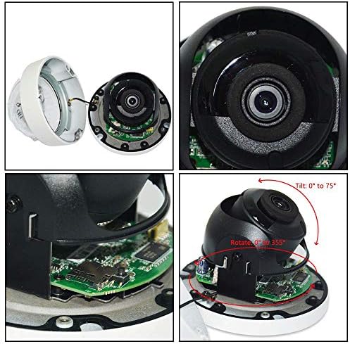 Câmera IP IP DS-2CD2143G0-I 4MP 2,8mm Poe Dome Câmera de 3 eixos IP67 IK10 H.265+, pacote com ds-1258zj ltb348 wm110 suporte de montagem