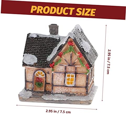 Sewacc 4pcs Christmas Snow House Ornamento Miniature House Centerpices de inverno para mesa Decoração de inverno rústico