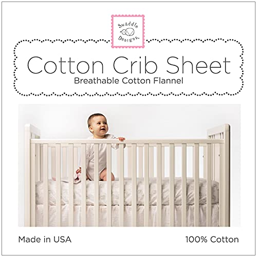 Swaddledesigns ajustado Folha de berço/folha de criança, bebê dorme melhor em flanela de algodão mais macia, feita