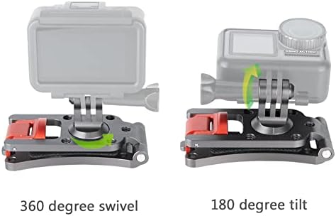 Backpack de Niceyrig Clipe de montagem para a GoPro Hero 09/10/8/7/6/5, DJI OSMO Ação, Câmera de Ação Universal Câmera de 360 ​​graus de montagem de alça de ombro - 338