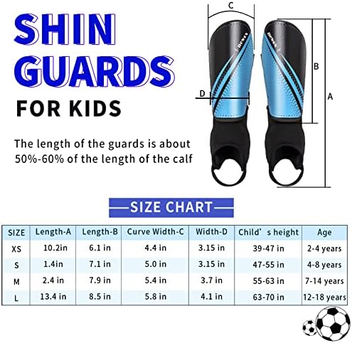 Newox Soccer Shin Guards Crianças Juventude - Shin Pads Protection Boys Shin Guards Juventude de futebol - Guardas de futebol