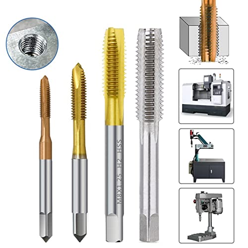 Torneira de parafuso Bit Bit M3 M4 M5 M6 M8 Torneira Métrica Definir Máquina de flauta reta Torneira Ferramentas manuais 5pcs