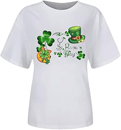 Camiseta casual feminina St Patrick Clover Tees de férias camisetas de férias pullover tops de mangas compridas moletom