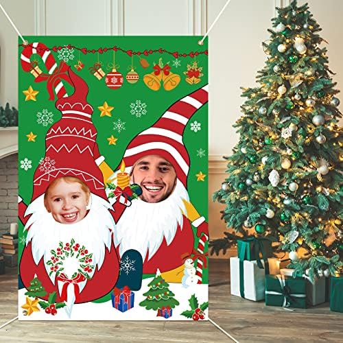 Face Cutouts de Face de Natal Photo Booth Prop banner grande tecido Face Hole Photo Gnome Cutut Bancário de Adeços