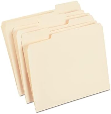 Pasta de arquivo Staples, 1/3 de aba de corte, tamanho da letra, Manila, 200/Carton