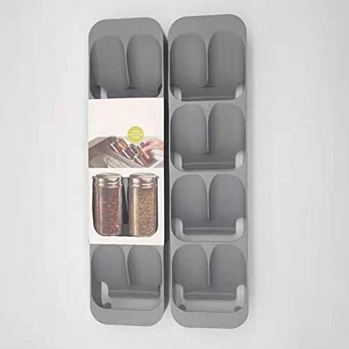 Duokon Grey Kitchen Spice Bottle Bottle Rack Kitchen Storage Secuaring Jar Storage Storage para casa