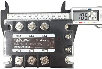 Uine TSR-80DA SSR-80DA Relé de estado sólido trifásico DC 5-32V Controle de entrada AC 90 ~ 480V Carga de saída 80A 3