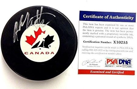 Anthony Mantha assinou a equipe Canadá Detroit Red Wings Puck PSA/DNA X10255 - Pucks de NHL autografados
