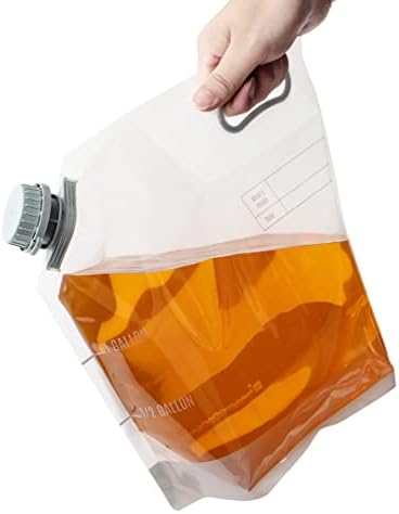 Cater Tek 1 galão de recipientes de água, 10 sacos de bebidas sem bPa-dobráveis, inclui tampas de adulteração, sacos de bebidas