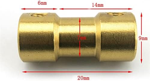 Brass Motor Rigid Motor Acoplamento de acoplador Motor de transmissão Adaptador de manga Conector de junta 2mm 2,3mm 3m 3,17mm