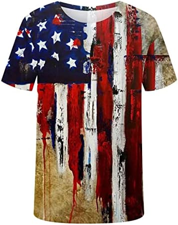 lcepcy mens de bandeira americana camiseta casual pescoço de manga curta