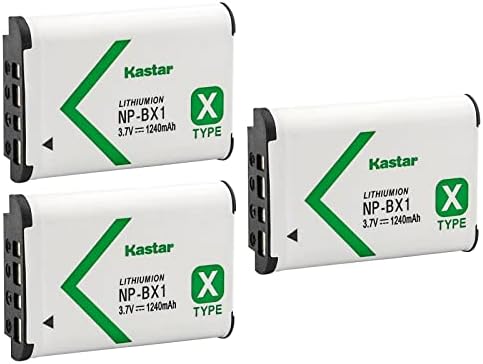 KASTAR 4-PACK NP-BX1 Substituição de bateria para câmera Sony ZV-1 Vlogging, câmera de vlogging zv-1f, câmera digital Sony