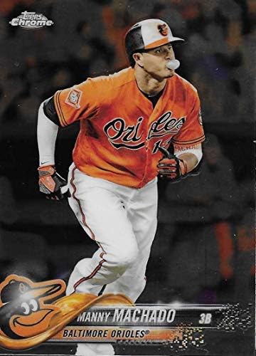 2018 Topps Chrome #94 Manny Machado Baltimore Orioles Baseball Card - GotBaseballCards