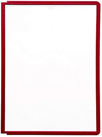 Painel de exibição Sherpa durável Limpar com quadro flexível colorido A4 RED REF 5606/03 [pacote de 10]