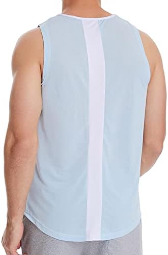 Men's Casual confortável top top sólido sem mangas o Tanque de pescoço camisetas de verão camisas de fitness singlet de fitness singlet