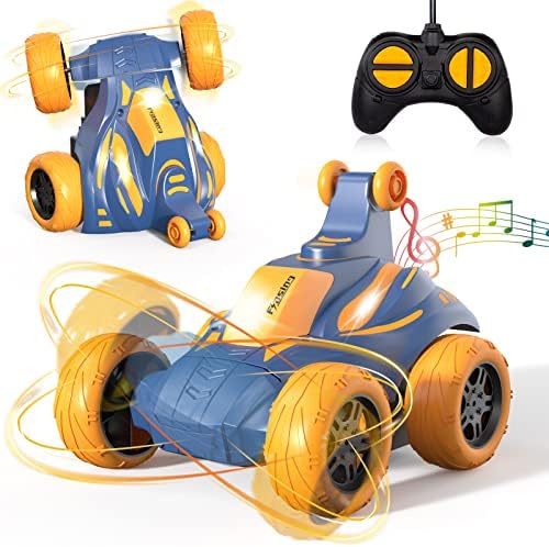 Carro de controle remoto KIDCIA para meninos 4-7, RC Cars Stunt Car Brinquedos de carro, 4WD 360 ° Flips girando com luzes
