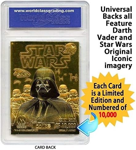 Princesa de Guerra nas Estrelas Leia e Darth Vader Gem-Mt 10 23 KT Gold Card! 1/10.000!
