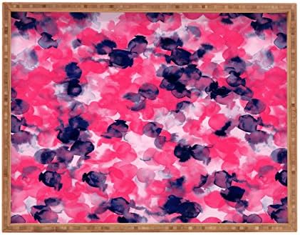 Deseny designs Jacqueline Maldonado Filigree Pink Indigo Indigo Indoor/Outdoor Bandeniza retangular, azul, grande/14 x 18
