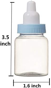 Baby Bottle Chusec Favor, mini garrafa de doces de plástico de 3,5 polegadas, chá de bebê suprimentos menino menina recém-nascida