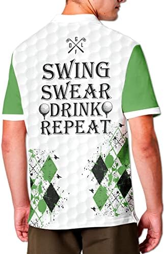 Menrick, camisas de golfe para homens, camisas de golfe, homens de presentes de golfe, camisas de golfe masculinas,