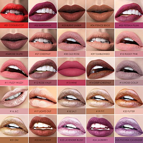 Focalle Ultra Matte Liquid Lipstick, cores de lábios ricos em roupas de longa, fáceis de criar lábios sexy com fórmula