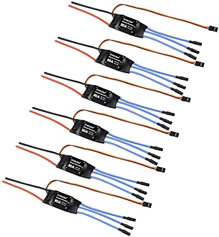 Qwinout 6 pcs A2212 Motor sem escova de 1000kV + 6 PCs 2-4S 30A RC sem escova ESC Simonk 5V 3a BEC + 4 pares 1045 CCW CCW