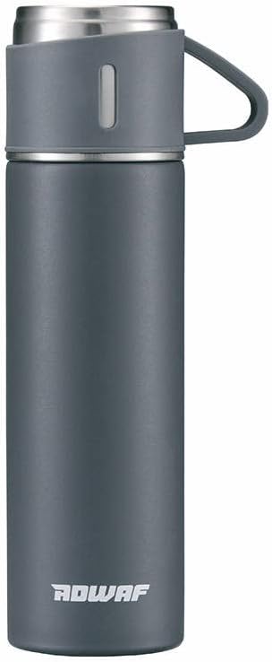 ADWAF 304 Thermo de aço inoxidável 500ml/16,9 onças de vácuo de parede dupla com alça de copo | Balão de água quente e frio para