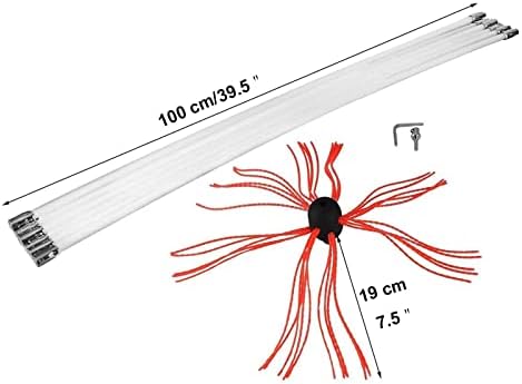 Ningmengfeng Chimney Limpeza Brush Larra Limpeza Ferramentas de limpeza de chicote para chicote 6m/8m/10m/12M Sistema rotativo