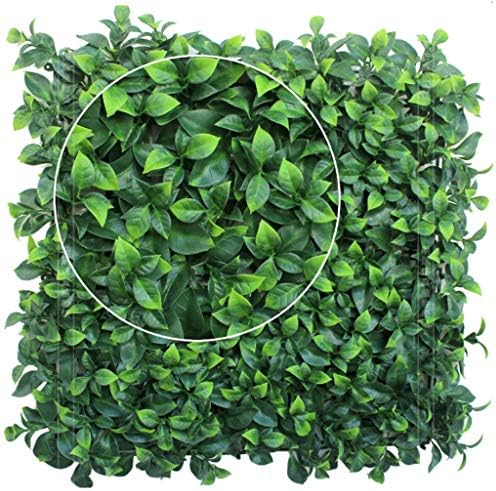 Ynfngxu Planta Artificial Planta Parede, Proteção UV resistente ao ar livre Plantas verdes de plástico decorativo 50x50cm