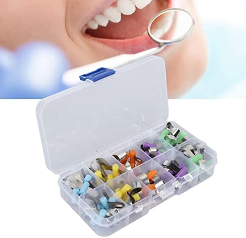 50pcs Matrizes dentárias - matrizes de metal com contornos seccionais com excelente aço inoxidável para acessórios profissionais do hospital dental e dentes perfeitos e boca mais limpa