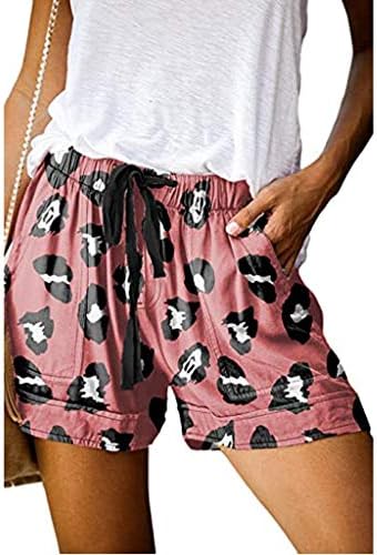 Vowua tie feminina tingida tingida confortável cordão elástico bolso de cintura shorts shorts de praia no meio do verão