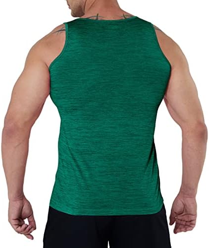 MagComsen masculino de 3 tampas de matilha de pacote rápido seco músculo atlético camisas sem mangas para exercícios
