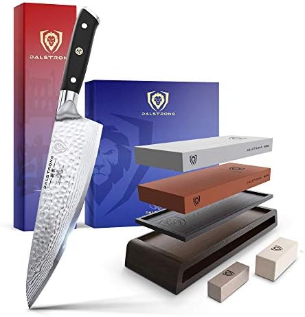 O chef Chef Chef Shogun Series x 8 Chef Hammerd Chef Fnife abalado com o kit Whetstone premium de Dalstrong