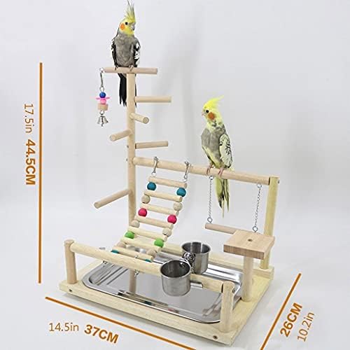 Xiaoheshop Flight Bird Cage Kit de pássaro Pássaro Parrot Playground Interativo Stand Little Parrot Toy Swing Supplies Supplybing Adequado para periquitos Finch pássaro papagaio Pet Bird Flight gaiol