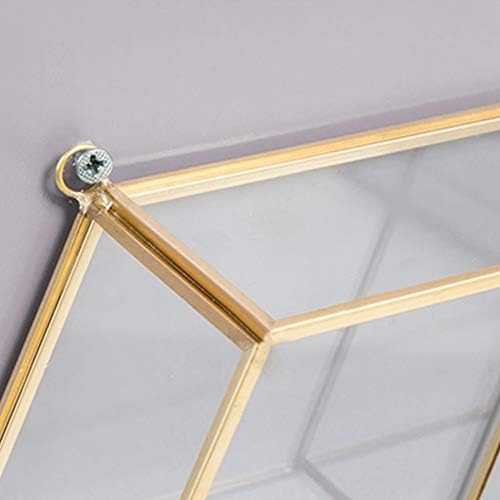 Prateleiras prateleiras de parede hexagonal, com decoração geométrica da parede de ferro, para quarto de estar dourado