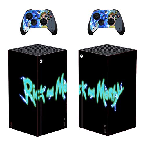 Kajal Mani X-Box-One-Series X Skin Set Funny the Scientist Cartoon HD Impressão frontal protetora para console, Decalque de pele do