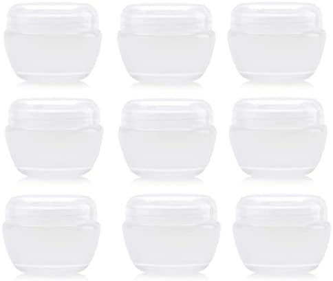 12 PCS 20ml 20g Recipientes cosméticos Amostra Jars minúsculos recipientes de amostra de maquiagem Jarros de recipientes de creme de viagem com vasos redondos com linner interno e tampas para pomadas creme de loções