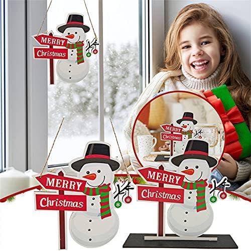 Decorações de Natal, desenho de árvore interna, pingente de Natal de madeira de Natal colorido Pingente de Pingente de Decorações de Natal Bell Small Home Decor Bola de Natal Porta de Ornamento