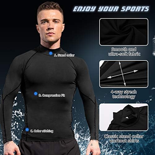 Camisas de compressão atlética masculinas Treinas de manga comprida Tops de ginástica seca Cool Subsirts T-shirt ativos esportes