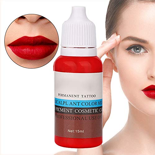 Sobrancelhas tinta de tatuagem labial, 15ml/garrafa Profissional Eyeliner Tattoo Plant Plant Pigmment Pigmment Pigmment Ink