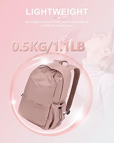 Mochila Uppack para mulheres Mochila rosa estética para homens Backpack de ginástica leve College de mochila casual laptop