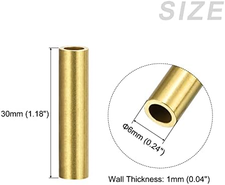 Metallixity Brass Tube 16pcs, tubulação artesanal - para decoração em casa, artesanato de bricolage